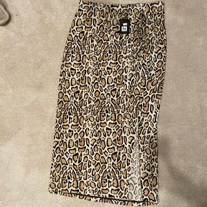 NWT leopard long skirt